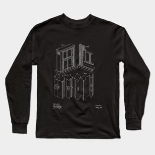 window sash and fastener Vintage Patent Hand Drawing Long Sleeve T-Shirt